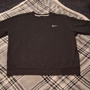 Nike Charcoal Black Crewneck with White Logo